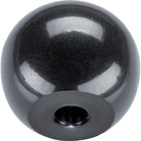 HALDER HALDER ボールノブ DIN 319 テーパー穴付 形状M 黒 24560.0240 1個