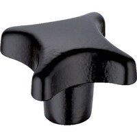 HALDER HALDER パームグリップ DIN6335、鋳鉄 樹脂塗装 形状E 黒 24620.0681 1個