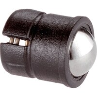 HALDER HALDER スプリングプランジャ 平滑タイプ カラー付 樹脂ステンレス鋼 22080.0705 1個