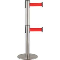 テラモト テラモト 2段式ベルトパーテーション シグナルレッド SU6616202 1台