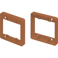 マサル工業 マサル ニュー・エフモール付属品 コンセント用引出フレーム 2個用 ブラウン SFBK26 1個