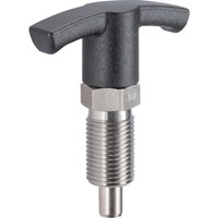 HALDER HALDER インデックスボルト 六角カラーロック機構Tグリップ付 ステン 22110.0938 1個