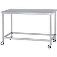 シンコー シンコー ステンレス(SUS430)作業台四方枠キャスター付 φ75ウレタン車 900×750×800 WZC9075U75 1台