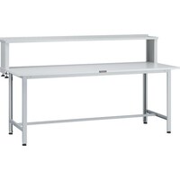 トラスコ中山 TRUSCO 軽荷重作業台(200kg)AO型 1800X600XH1044(全高) 上棚付 ホワイト色 AO1860YURB 1台