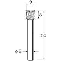 リューター リューター 機械研削用軸付電着ボラゾン砥石(インターナル研削用)N5609 N5609 1袋(1本)