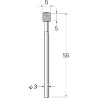 リューター リューター 機械研削用ビトリファイドボンド軸付ボラゾン砥石(インターナル研削用) N8105 1袋(1本)