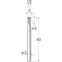 リューター リューター 軸付電着ボラゾン砥石N1830 N1830 1袋(1本)