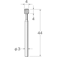 リューター リューター 機械研削用ビトリファイドボンド軸付ボラゾン砥石(インターナル研削用) N8104 1袋(1本)