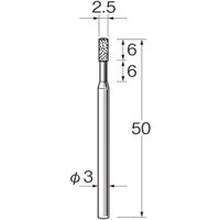リューター リューター 機械研削用軸付電着ボラゾン砥石(インターナル研削用)N5325 N5325 1袋(1本)