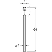 リューター リューター 機械研削用レジンボンド軸付ボラゾン砥石(インターナル研削用) N7104 1袋(1本)