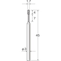 リューター リューター 機械研削用軸付電着ボラゾン砥石(インターナル研削用)N5317 N5317 1袋(1本)