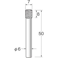リューター リューター 機械研削用軸付電着ボラゾン砥石(インターナル研削用)N5607 N5607 1袋(1本)