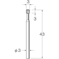 リューター リューター 機械研削用ビトリファイドボンド軸付ボラゾン砥石(インターナル研削用) N8103 1袋(1本)