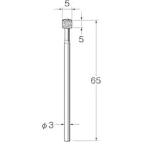 リューター リューター 機械研削用レジンボンド軸付ボラゾン砥石(インターナル研削用) N7105 1袋(1本)