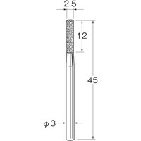 リューター リューター 軸付電着ボラゾン砥石N1125 N1125 1袋(1本)