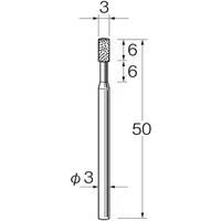 リューター リューター 機械研削用軸付電着ボラゾン砥石(インターナル研削用)N5330 N5330 1袋(1本)