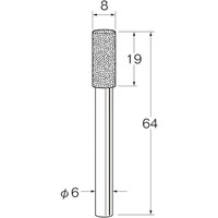 リューター リューター 軸付電着ボラゾン砥石N2108 N2108 1袋(1本)