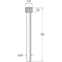 リューター リューター 機械研削用レジンボンド軸付ボラゾン砥石(インターナル研削用) N7610 1袋(1本)