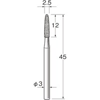 リューター リューター 軸付電着ボラゾン砥石N1325 N1325 1袋(1本)