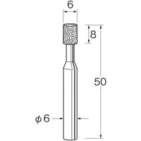 リューター リューター 機械研削用軸付電着ボラゾン砥石(インターナル研削用)N5606 N5606 1袋(1本)
