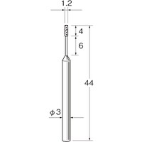 リューター リューター 機械研削用軸付電着ボラゾン砥石(インターナル研削用)N5312 N5312 1袋(1本)