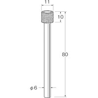 リューター リューター 機械研削用軸付電着ボラゾン砥石(インターナル研削用)N5611 N5611 1袋(1本)