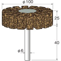 リューター リューター スポンジサンダー外径(mm):100粒度(#):180軸長(mm):40 S2251 1袋(1本)