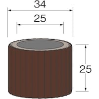 リューター リューター ポリゴンバンドA(アランダム)外径(mm):34幅(mm):25粒度(#):240 S6136 1袋(5個)