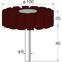 リューター リューター スポンジサンダー外径(mm):100粒度(#):240軸長(mm):40 S2252 1袋(1本)