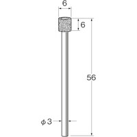 リューター リューター 機械研削用ビトリファイドボンド軸付ボラゾン砥石(インターナル研削用) N8106 1袋(1本)
