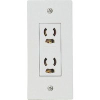 マサル工業 マサル エムケーダクト付属品 ダクトコンセント 2号 2個用抜止め接地 ホワイト DCA232 1個