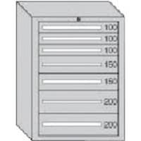 大阪製罐 OS デラックス重量キャビネット 間口811×奥行557×高さ1081mm(ライトグレー) DX1007G 1台