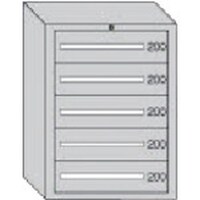 大阪製罐 OS デラックス重量キャビネット 間口811×奥行557×高さ1081mm(ライトグレー) DX1002G 1台