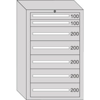 大阪製罐 OS デラックス重量キャビネット 間口811×奥行557×高さ1281mm(ライトグレー) DX1206G 1台