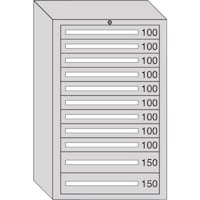 大阪製罐 OS デラックス重量キャビネット 間口811×奥行557×高さ1281mm(ライトグレー) DX1216G 1台