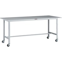 トラスコ中山 TRUSCO 軽荷重作業台(100kg)AO型 1800X900XH808 φ75キャスター付 ホワイト色 AOR1890C75 1台