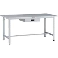 トラスコ中山 TRUSCO 軽荷重作業台(200kg)AO型 1500X600XH740 薄型1段引出付 ホワイト色 AOR1560UDK1 1台