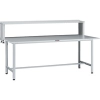 トラスコ中山 TRUSCO 軽荷重作業台(200kg)AOR型 1800X900XH1044(全高) 上棚付 ホワイト色 AOR1890YURB 1台