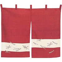 遠藤商事 TKG 半間のれん 松葉ちらし 11803 えび茶 TNLQ202 1個