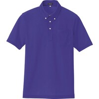 アイトス アイトス 吸汗速乾(クールコンフォート)半袖ボタンダウンポロシャツ(男女兼用) パープル 6L 105990696L 1着