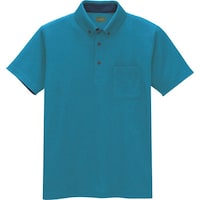 アイトス アイトス 制電半袖ポロシャツ(男女兼用) ピーコックブルー S 50006066S 1着