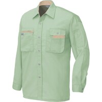 アイトス アイトス 長袖シャツ(男女兼用)(薄地) グリーン×ライトベージュ M 5325015M 1着