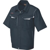 アイトス アイトス 半袖ブルゾン(男女兼用) ブラック×シルバーグレー 3L 55510103L 1着