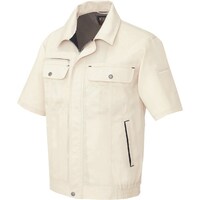 アイトス アイトス 半袖ブルゾン(男女兼用) ベージュ×ブラック 3L 55610023L 1着