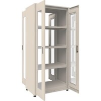 トラスコ中山 TRUSCO M3型ユニット中量棚 両面タイプ 両開きアクリル扉 側板付 H2100XW900 単体 M3WU7365GA 1台