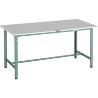 トラスコ中山 TRUSCO 軽荷重作業台(300kg)RAE2型 RoHS2対応天板 1500X900XH740 グリーン色 RAE21509 1台