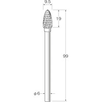 リューター リューター ロングシャンク超硬カッター K9642 1袋