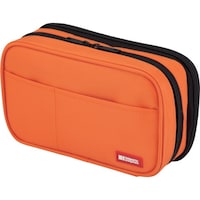 リヒトラブ LIHIT ペンケース(ブックタイプ)ダブル 橙 A75554 1個