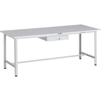 トラスコ中山 TRUSCO 軽荷重作業台(300kg)AE型 1800X750XH740 薄型1段引出し付 ホワイト色 RAE1800UDC1W 1台