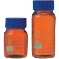 東京硝子器械 TGK ねじ口びん GLS80 茶 青キャップ付 500mL 371058351 1本